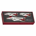 Teng Tools 3 Piece 4 Inch Curved Jaw, 4 Inch & 6 Inch Long Nose Vise Grip Locking Plier Eva Foam Set TEZVG03